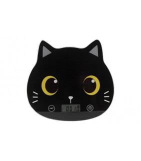 Balanza cocina gato - negro 24 x 26 cm