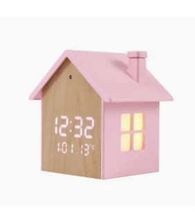 Despertador Casita Rosa Pastel
