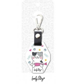 LLAVERO GATO BLANCO