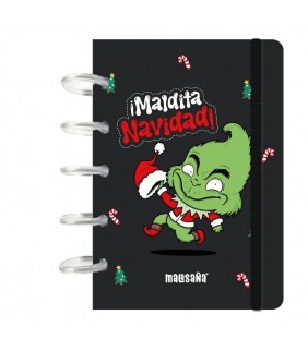 CUADERNO A6 - NEGRO - ¡MALDITA NAVIDAD!