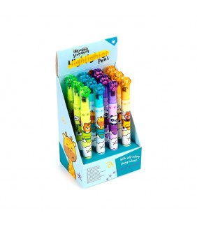 Bolígrafo 2 en 1 con Subrayador y Sello Gatos Bean