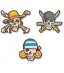 Set 3 Parches One Piece de Poliéster para Coser