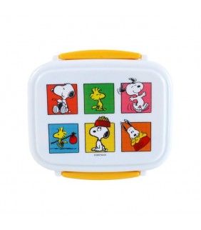 Táper Bento con Cierre en Click y Cubiertos Peanut