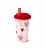 Vaso de Plástico Inastillable Corazones Amore