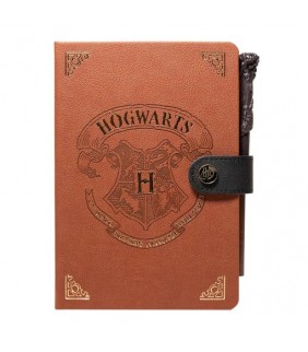 CUADERNO A5 CON BOLIGRAFO VARITA HARRY POTTER
