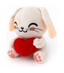PELUCHE CONEJITO CON CORAZON 19CM