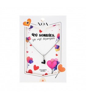 COLGANTE ACERO PLATEADO - TÚ SONRÍES, YO ME ENAMOR