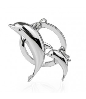 Dolphin Family Keychain
