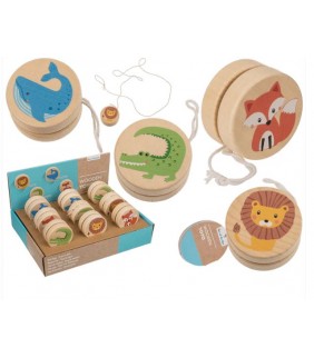 Yoyo de madera, Animales, aprox. 5,5 x 3 cm