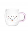 VASO DE CRISTAL CON DOBLE BASE UNICORNIO ITOTAL