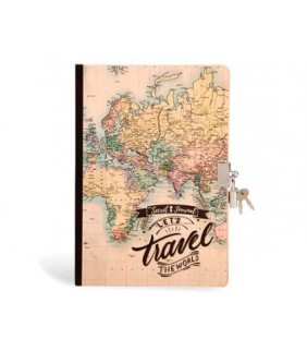 Diario secreto con candado maps