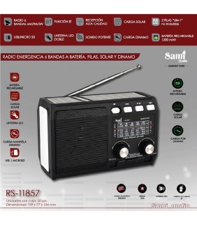 Radio Solar 6 Bandas con Bateria Incorporada