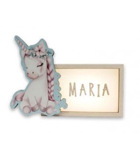 LAMPARA PERSONALIZABLE UNICORNIO COLORES