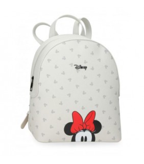 MOCHILA 26CM BOWLOGUE MINNIE BEIGE