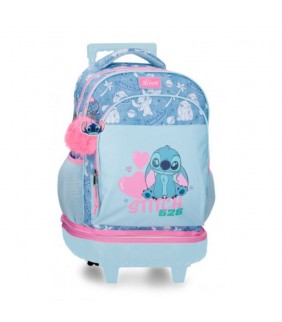 MOCHILA COMPACT 2R. STITCH HEARTS