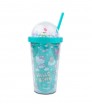 Vaso con pajita Hello Kitty - Mint