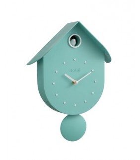 RELOJ CUCO PAJARO VERDE PASTEL