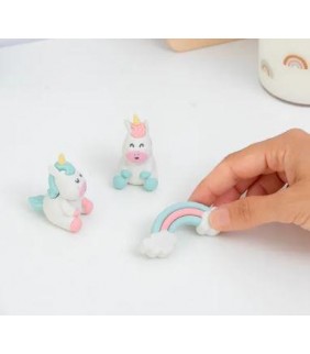 Set de gomas de borrar con formas - Unicornio