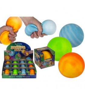 Squeeze Ball 9cm 3 Ass  Disp 