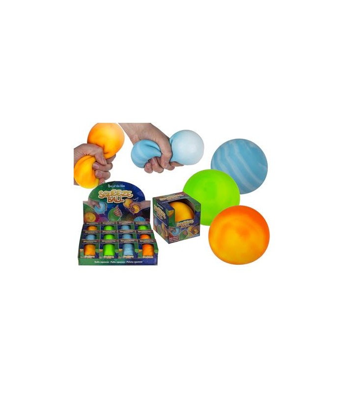 Squeeze Ball 9cm 3 Ass  Disp 