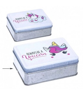 Caja de metal rectangular Unicornio 2M