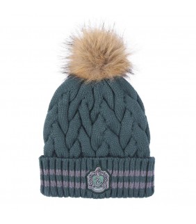 GORRO TRICOT POMPOM HARRY POTTER SLYTHERIN