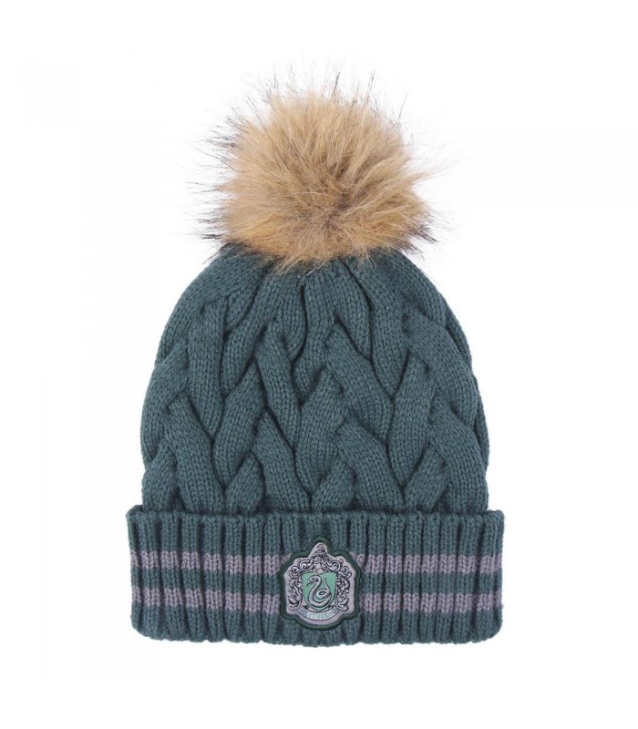 GORRO TRICOT POMPOM HARRY POTTER SLYTHERIN
