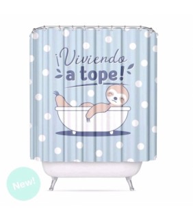 Cortina de baño poliester 180X200  PEREZOSO  