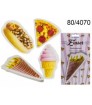 Goma borrar divertidas PATATAS FRITAS-HELADO-PIZZA
