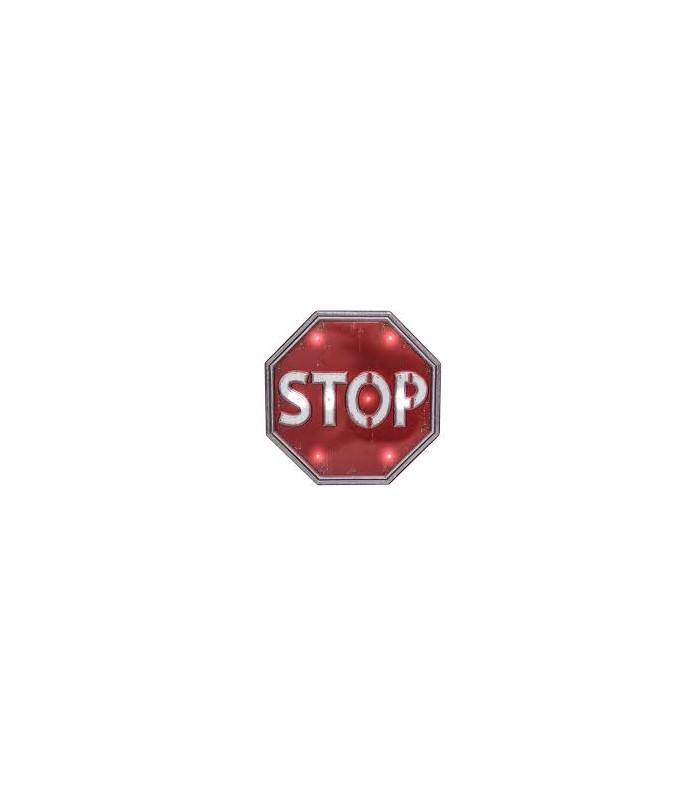 Rótulo decorativo PVC con luz led    STOP 