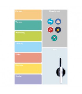 Pizarra nevera magnética Week Planner c/rotulador