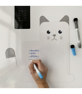 Pizarra nevera magnética Meow  con 2 rotuladores