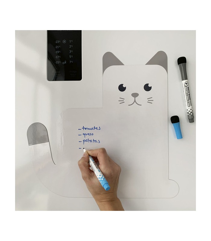 Pizarra nevera magnética Meow  con 2 rotuladores