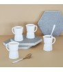Set Tazas Espresso Moka Color Blanco Mate Conjunto