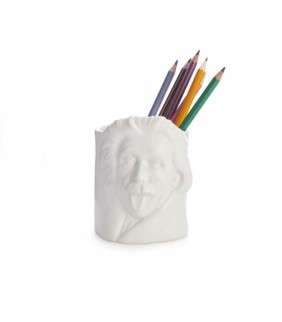 Portalápices Albert Einstein Color Blanco 