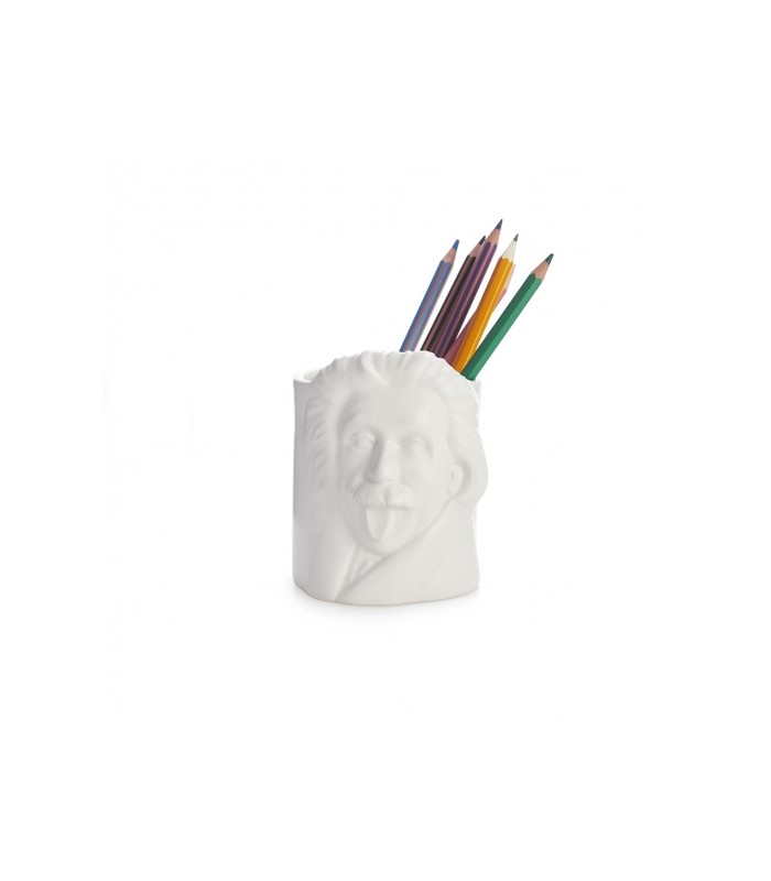Portalápices Albert Einstein Color Blanco 