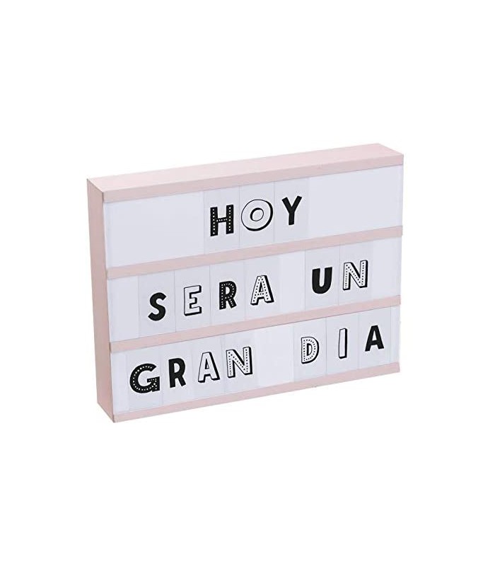 Caja de luz 87 letras Rosa