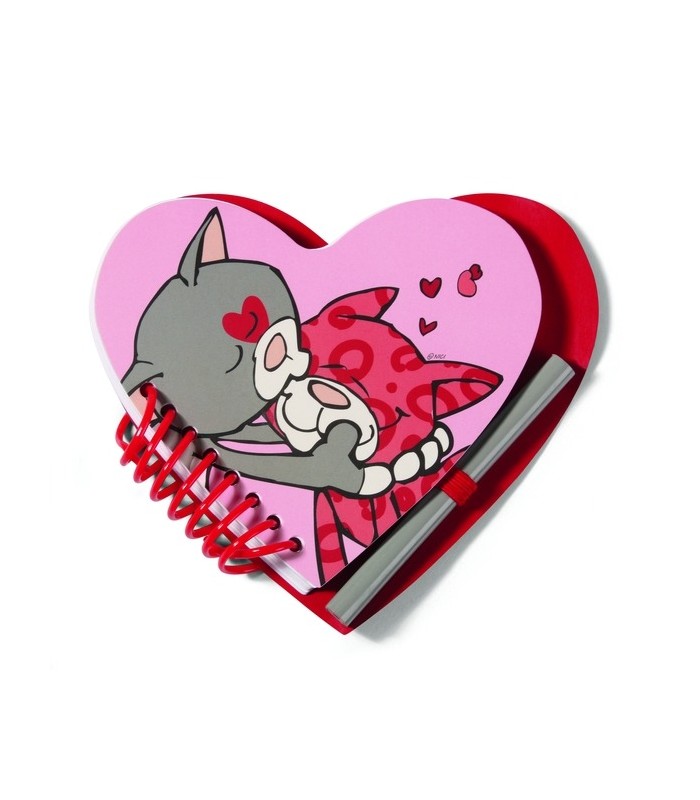 Libreta corazón con lapiz NICI