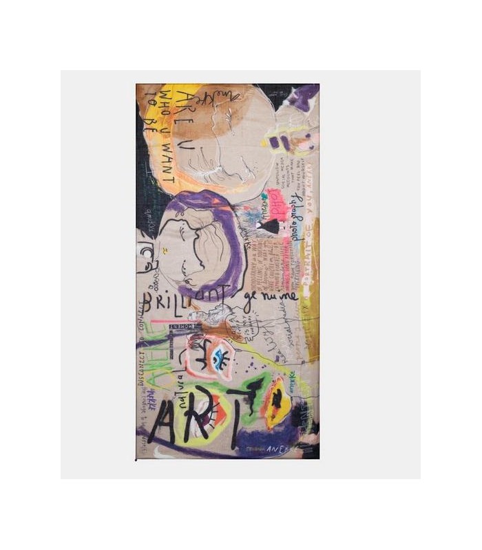 Pañuelo estampado City marrones