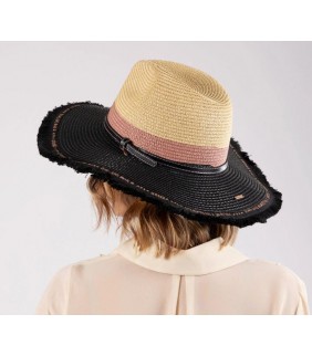 Sombrero rafia combinado