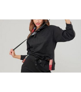 Sudadera negra con capucha Anekke Talla L/XL