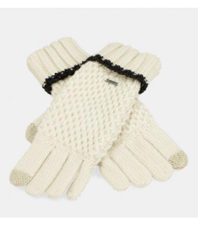 Guantes de punto beige Anekke Sipecusa