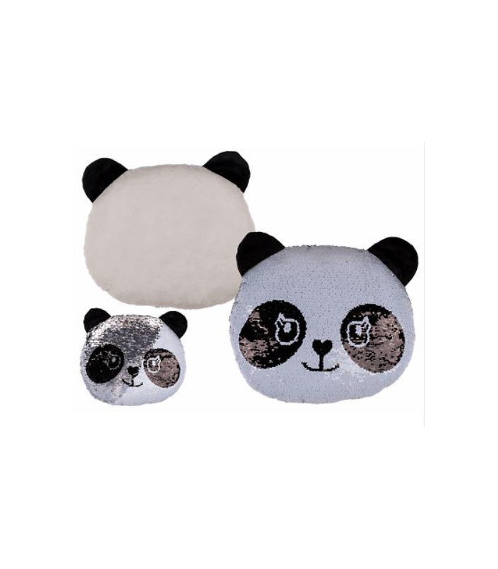 Cojin Lentejuelas Panda 33x38cm