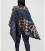 Poncho azul y beige Anekke