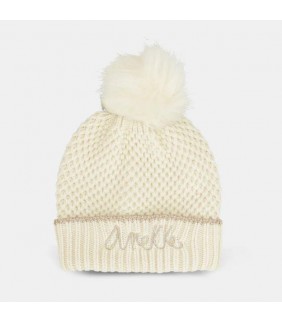 Gorro de punto beige Anekke