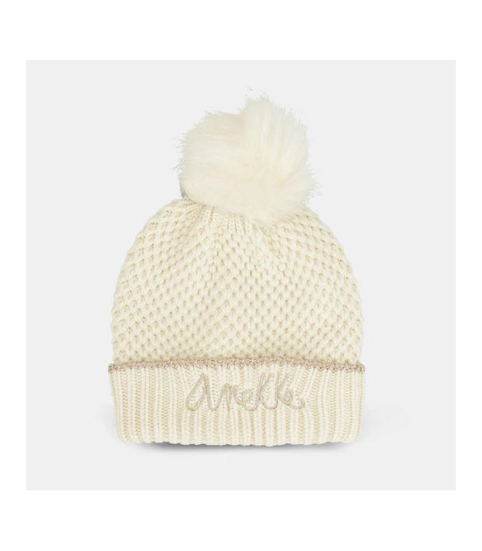 Gorro de punto beige Anekke