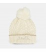 Gorro de punto beige Anekke