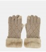 Guantes de punto beige con detalles Anekke
