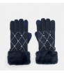 Guantes de punto azules con detalles Anekke