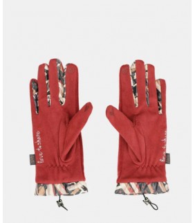 Guantes de terciopelo burdeos Anekke